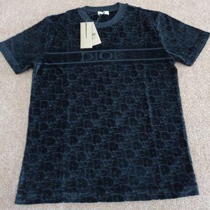Dior Towel Fabric Cotton Men T-Shirt